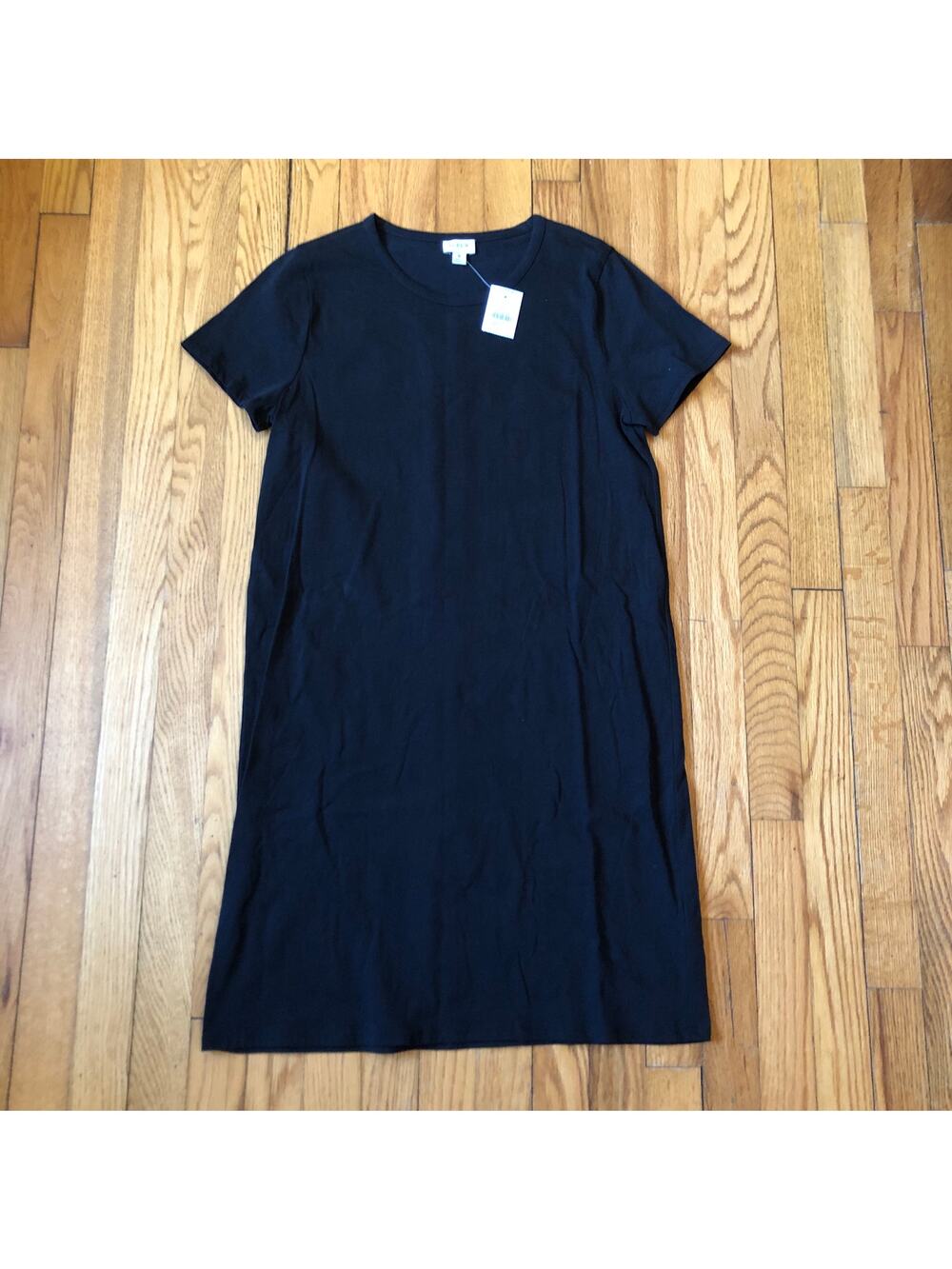 J.Crew NWT Women's Black Short Sleeve Crewneck Knit Dress Size S